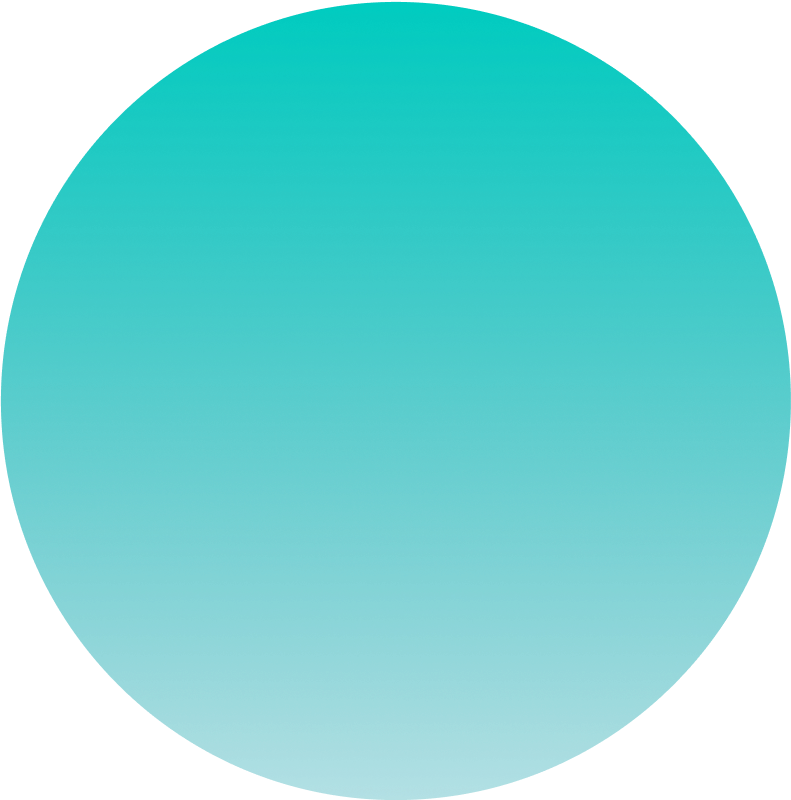 Turquoise circle icon