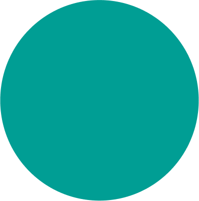 Turquoise circle icon